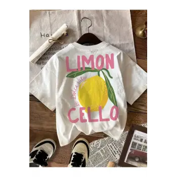 Limon Cello Baskılı Unisex Oversize