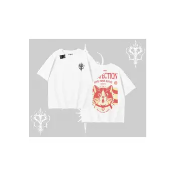 Live Nine Lives Kedi Tasarımlı Oversize Tshirt