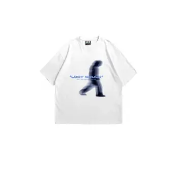 Lost Souls Baskılı Beyaz Unisex Oversize