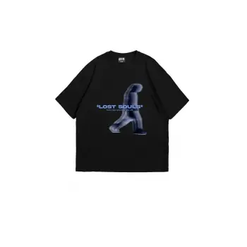Lost Souls Baskılı Siyah Unisex Oversize