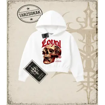 LOYAL Kadın Crop Kapşonlu Sweatshirt