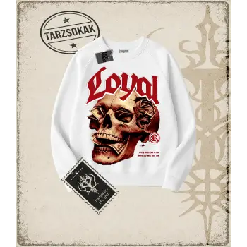 LOYAL Oversize Unisex Bisiklet Yaka Sweatshirt