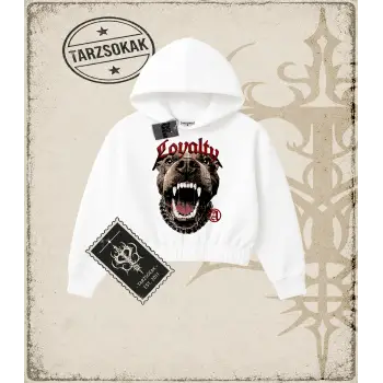 LOYALTY Kadın Crop Kapşonlu Sweatshirt