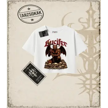 LUCIFER Kadın Crop Tişört
