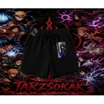 Madara Uchiha Naruto Anime Karakteri Unisex Şort Beyaz