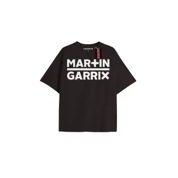 MARTIN GARRI Unisex Oversize Yazılı Tshirt SİYAH