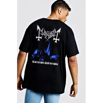 Mayhem De Mystriis Dom Sathanas Oversize Unisex Tişört