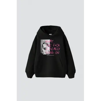 Mental Health Baskılı Oversize Unisex Siyah