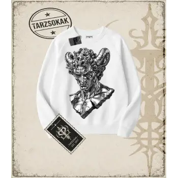 METALLIC GRAPHIC   Oversize Unisex Bisiklet Yaka Sweatshirt