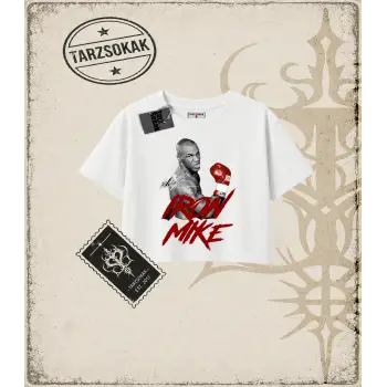 MIKE Kadın Crop Tişört