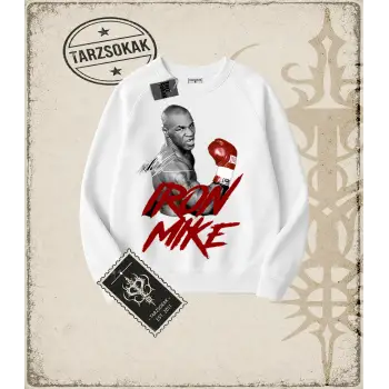 MIKE Oversize Unisex Bisiklet Yaka Sweatshirt