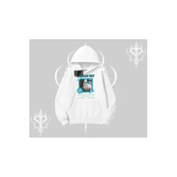 Missing Cat Baskılı Kapşonlu Sweatshirt