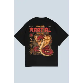 MMA Siyah Oversize Unisex T-shirt