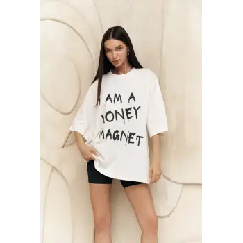 Money Magnet Beyaz Oversize