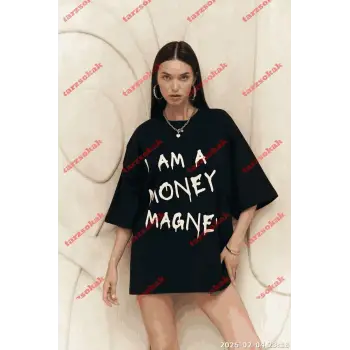 Money Magnet SİYAH Oversize