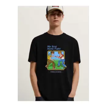 My First Knife Fight Baskılı Tshirt