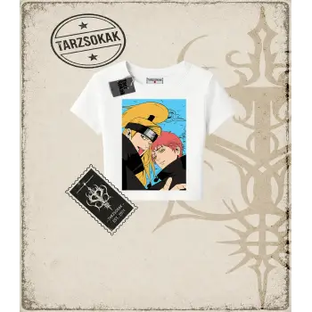 Naruto Anime Baskılı Kadın Baby Tee