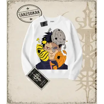 Naruto Anime Baskılı Oversize Unisex Bisiklet Yaka Sweatshirt