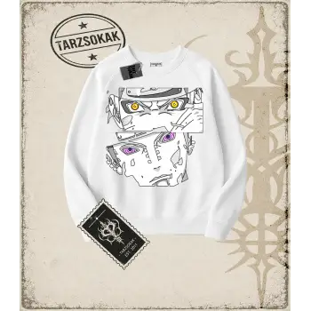 Naruto Anime Baskılı Oversize Unisex Bisiklet Yaka Sweatshirt