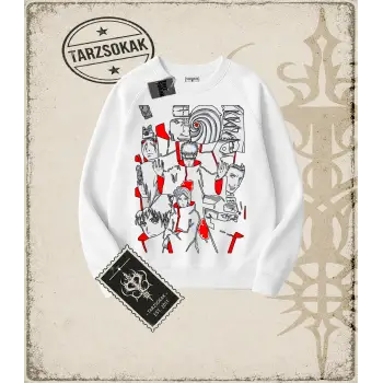 Naruto Anime Baskılı Oversize Unisex Bisiklet Yaka Sweatshirt