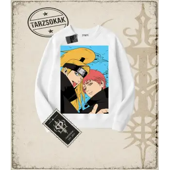 Naruto Anime Baskılı Oversize Unisex Bisiklet Yaka Sweatshirt