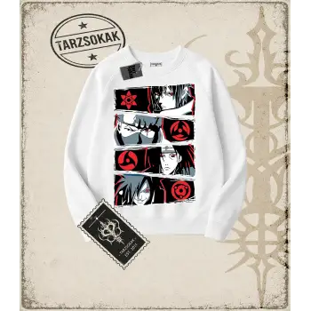 Naruto Anime Baskılı Oversize Unisex Bisiklet Yaka Sweatshirt