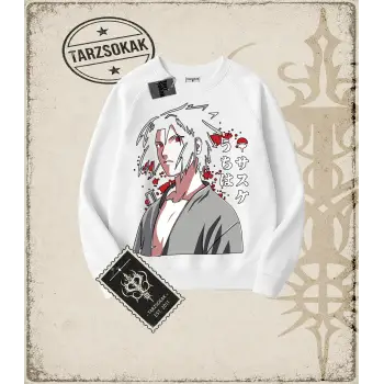 Naruto Anime Baskılı Oversize Unisex Bisiklet Yaka Sweatshirt