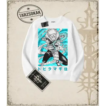 Naruto Anime Baskılı Oversize Unisex Bisiklet Yaka Sweatshirt