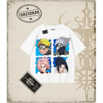 Naruto Anime Baskılı Oversize Unisex Tişört