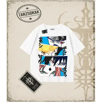 Naruto Anime Baskılı Oversize Unisex Tişört
