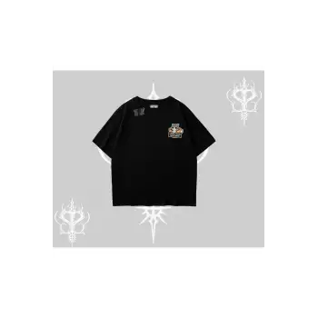Need Coffee Right Meow Yazılı Kedi Baskılı Oversize Tshirt