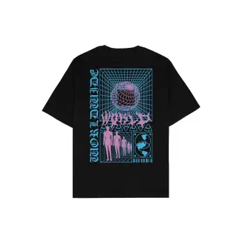New World Siyah Oversize Unisex T-shirt