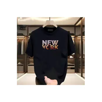 Newyork Baskılı Siyah