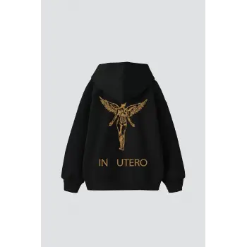 Nirvana Sırt Baskılı Unisex Oversize Siyah