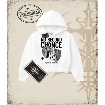 NO SECOND CHANCE Kadın Crop Kapşonlu Sweatshirt