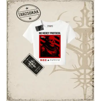 NOMERCYPROTOCOL Kadın Baby Tee