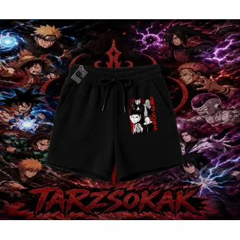 Obito uchiha Naruto Anime Karakteri Unisex Şort Beyaz