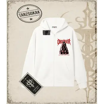 OBSERVER Oversize Unisex Hırka & Çeket Fermuarlı Sweatshirt