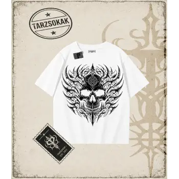 OCCULT SKULL Oversize Unisex Tişört