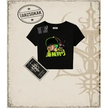 One Piece Anime Karakterleri  Kadın Baby Tee Beyaz