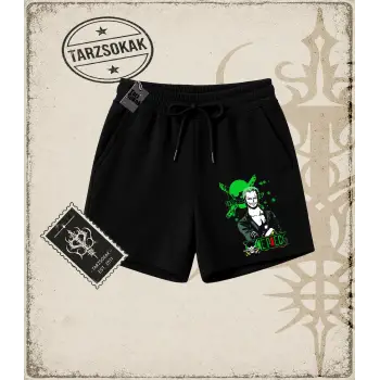 One Piece Anime Karakterleri  Unisex Şort Beyaz