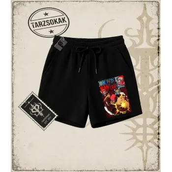 One Piece Anime Karakterleri  Unisex Şort Beyaz