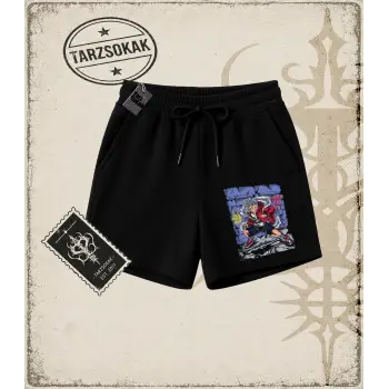 One Piece Anime Karakterleri Unisex Şort Beyaz