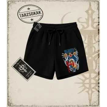 One Piece Anime Karakterleri  Unisex Şort Beyaz