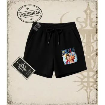One Piece Anime Karakterleri  Unisex Şort Beyaz