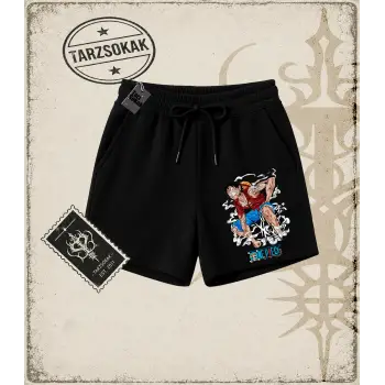 One Piece Anime Karakterleri  Unisex Şort Beyaz