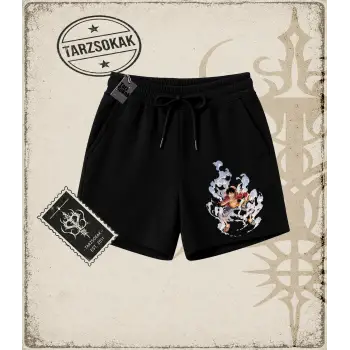 One Piece Anime Karakterleri  Unisex Şort Beyaz