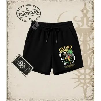 One Piece Anime Karakterleri Unisex Şort Beyaz