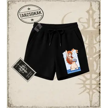 One Piece Anime Karakterleri  Unisex Şort Beyaz