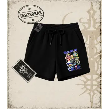 One Piece Anime Karakterleri  Unisex Şort Beyaz